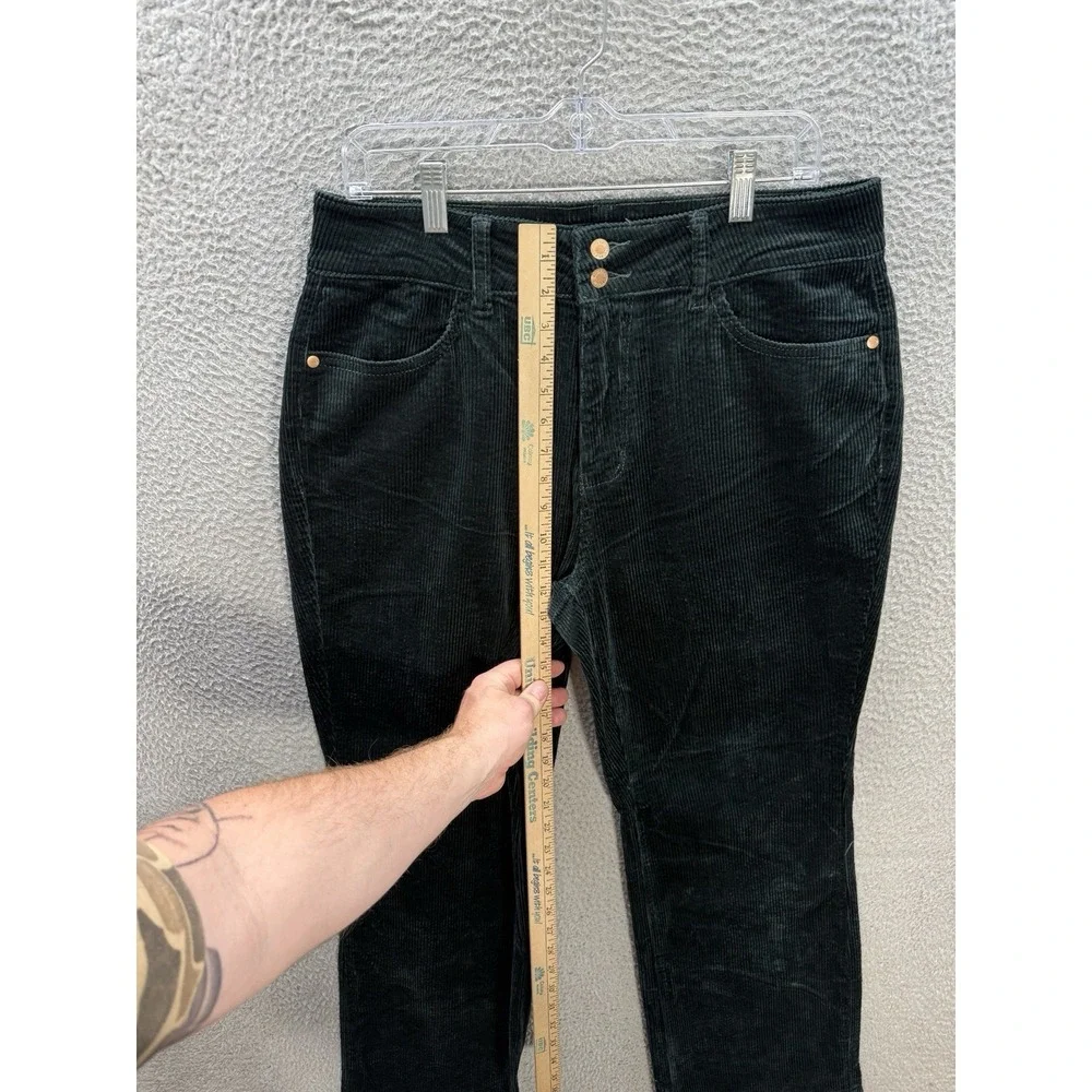 Judy Blue Pants Womens 14W Green Corduroy Wide Leg Stretch‎ Preppy Careerwear